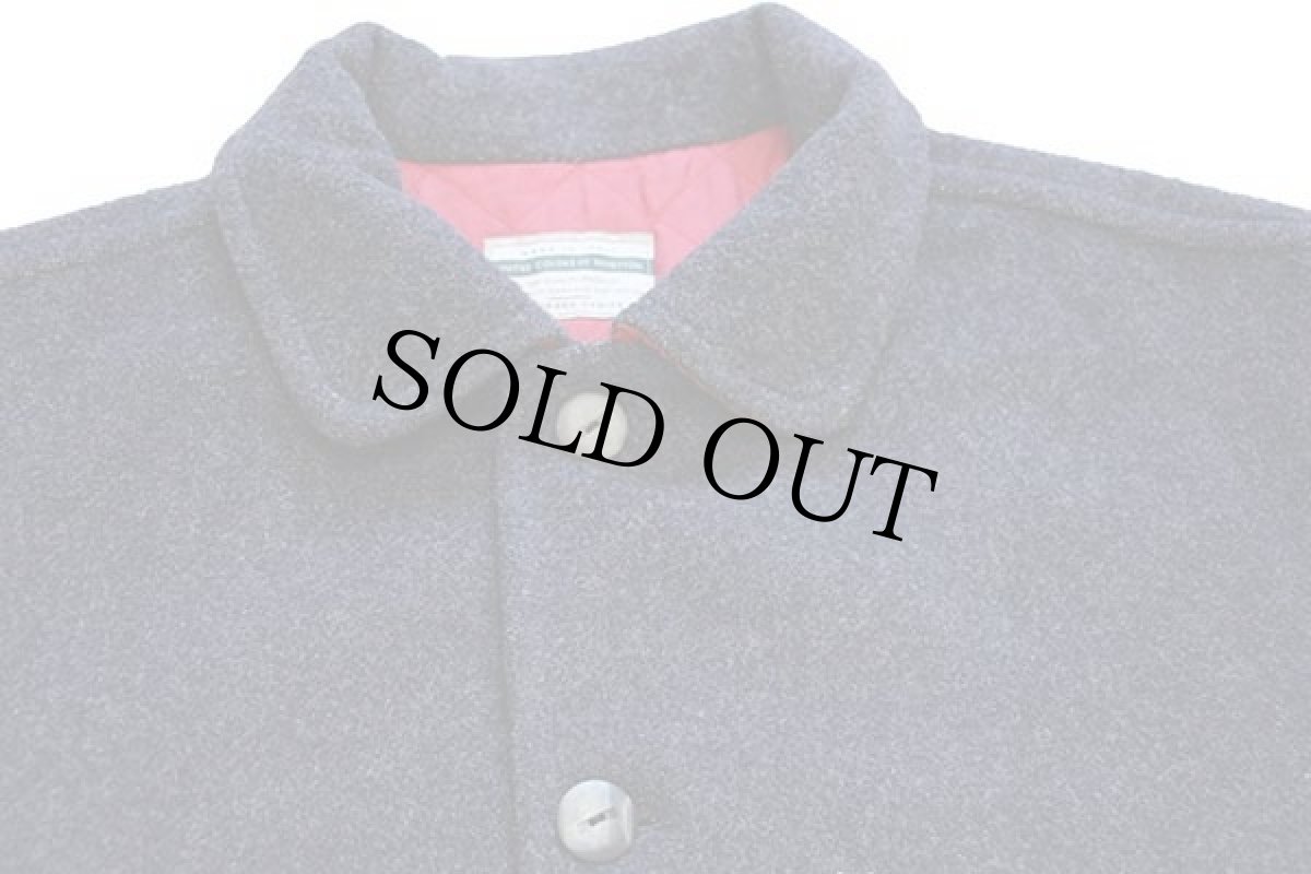 画像3: 90s イタリア製 BENETTONベネトン マルチボーダー キルティングライナー ウール ブランケット コート 48 (3)