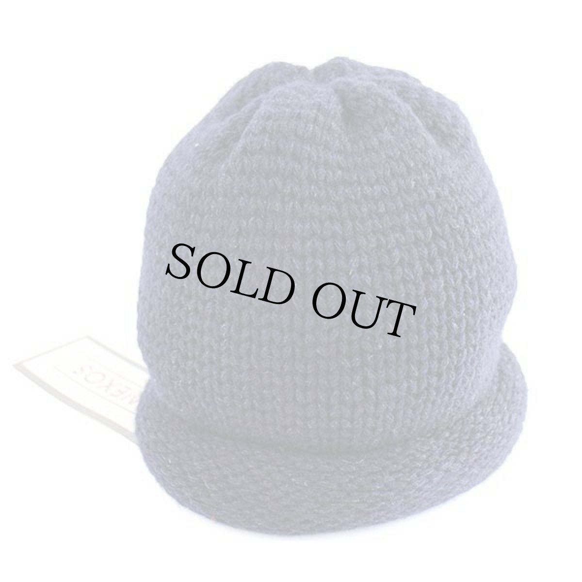 画像3: デッドストック★イタリア製 NEXOS ロール ローゲージ ウール ニットキャップ 紺 (3)