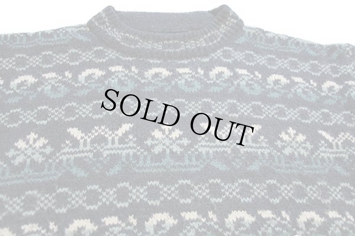 画像3: 90s イタリア製 CiAO ノルディック柄 アクリル×ウール×アルパカ×モヘヤニット セーター XL (3)