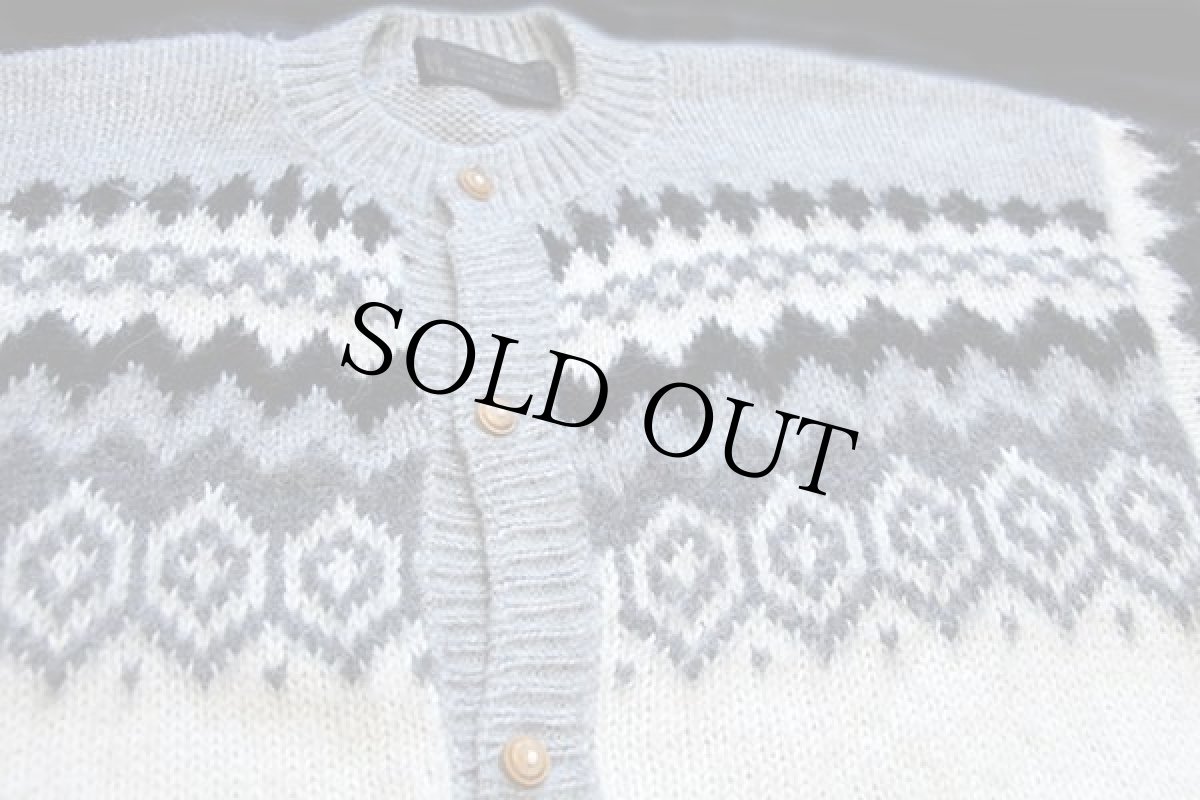 画像3: ペルー製 ノルディック柄 アルパカ ハンドニット カーディガン (3)