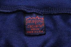 画像4: 80s USA製 patagoniaパタゴニア WALLACE BERRRY CAPILENEキャプリーン ヘンリーネック アンダーシャツ 紺 M (4)