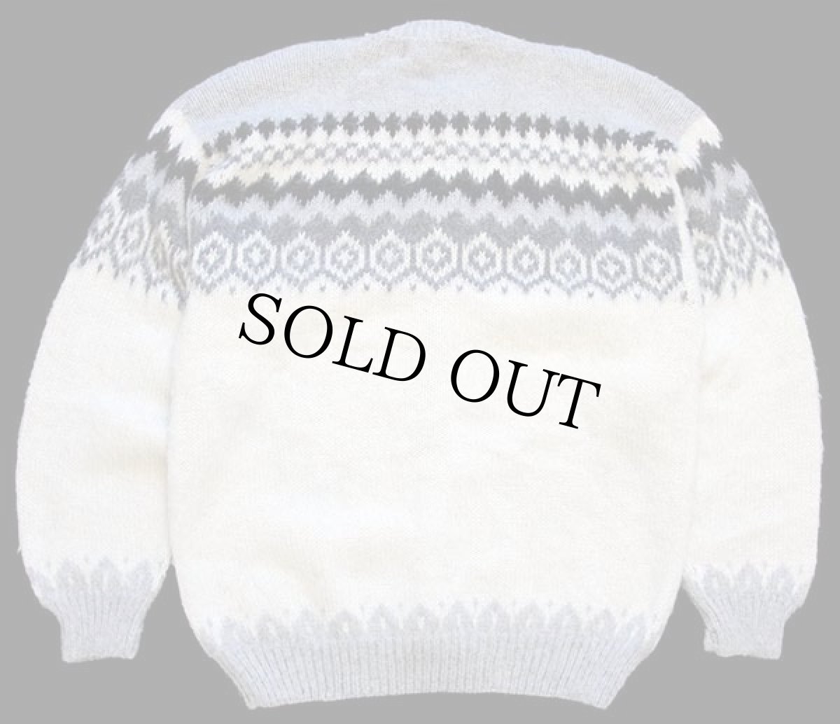 画像2: ペルー製 ノルディック柄 アルパカ ハンドニット カーディガン (2)