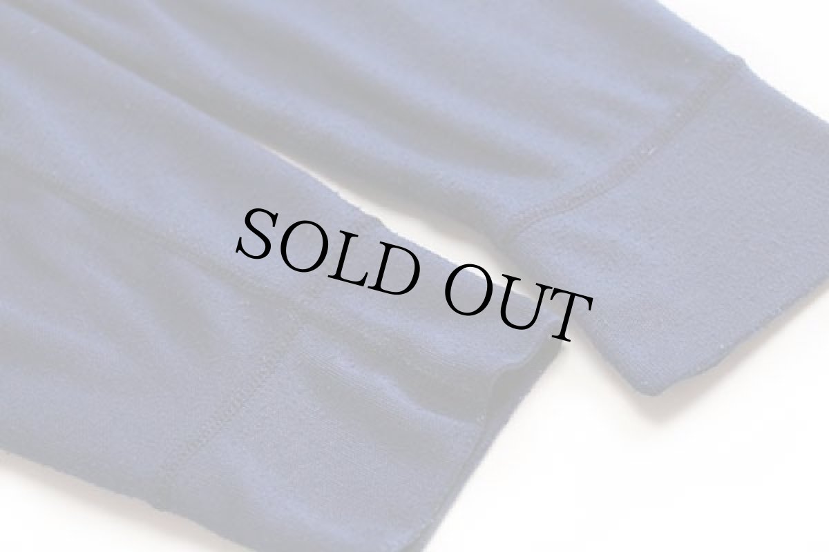 画像6: 80s USA製 patagoniaパタゴニア WALLACE BERRRY CAPILENEキャプリーン ヘンリーネック アンダーシャツ 紺 M (6)