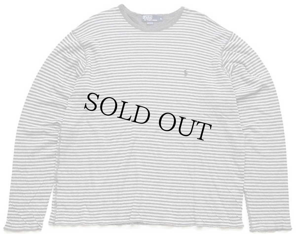 画像2: ポロ ラルフローレン ボーダー 2レイヤー コットン アンダーシャツ XL (2)