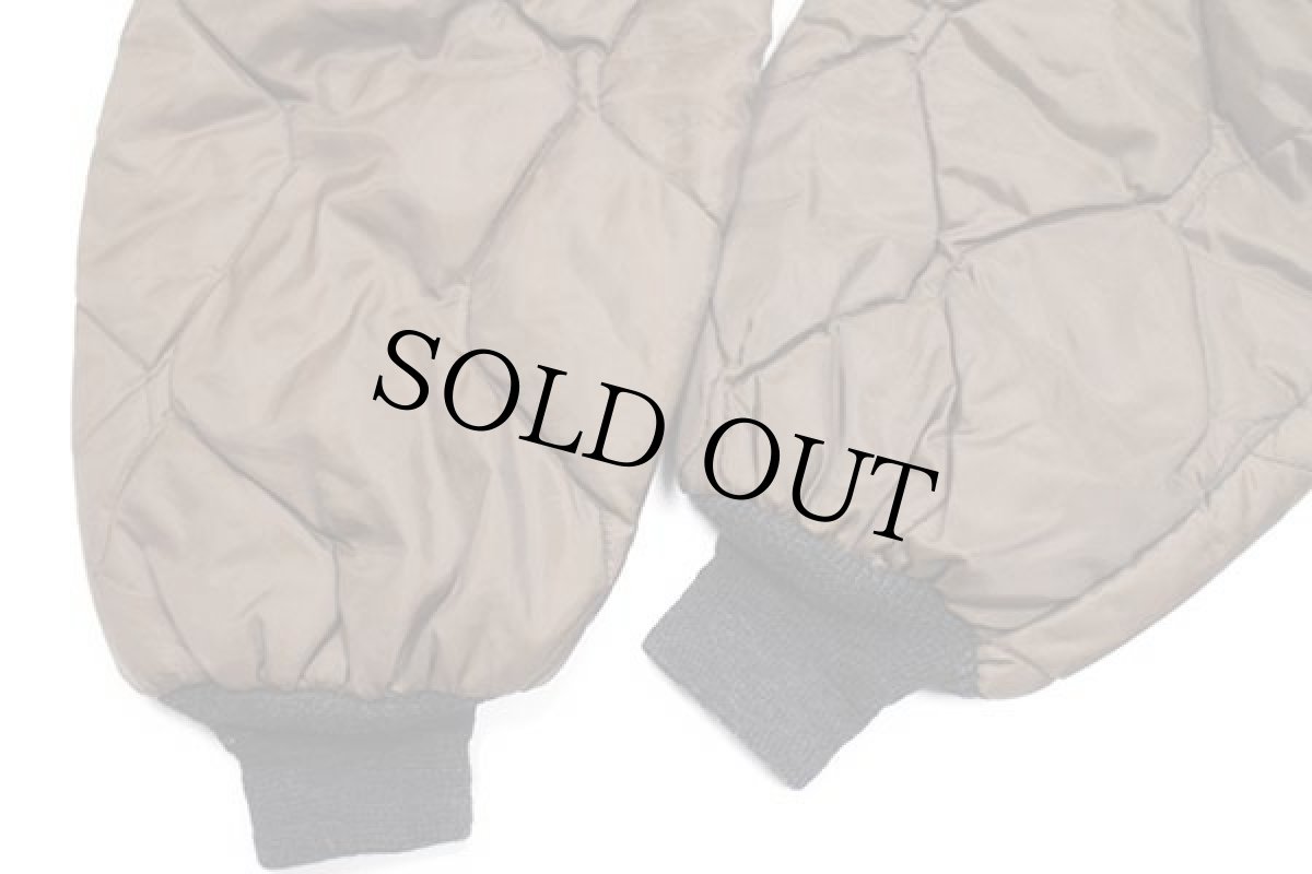 画像7: 80s UNKNOWN ナイロン キルティング ライナーパンツ 焦げ茶 (7)