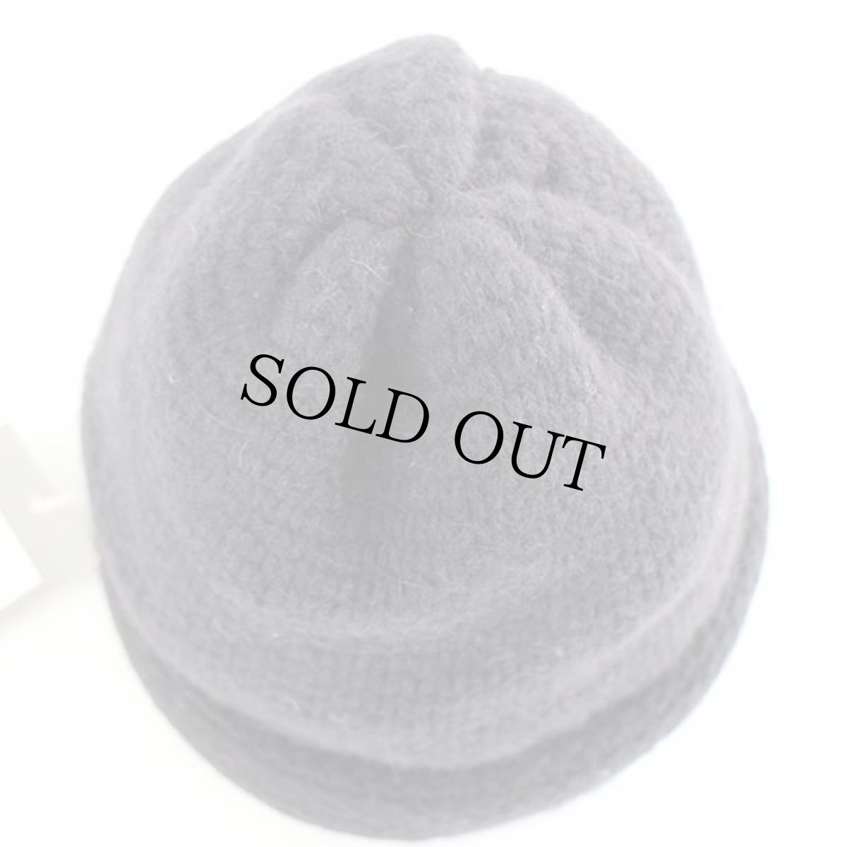 画像4: デッドストック★イタリア製 NEXOS ロール ローゲージ ウール ニットキャップ 黒 (4)