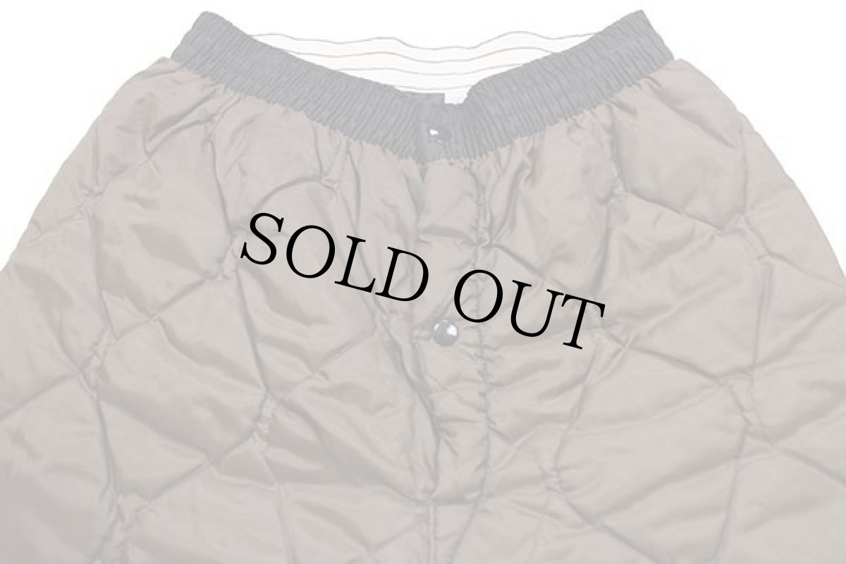 画像4: 80s UNKNOWN ナイロン キルティング ライナーパンツ 焦げ茶 (4)