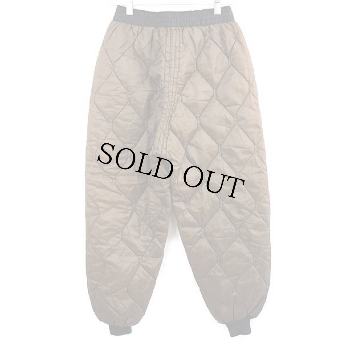 画像3: 80s UNKNOWN ナイロン キルティング ライナーパンツ 焦げ茶 (3)