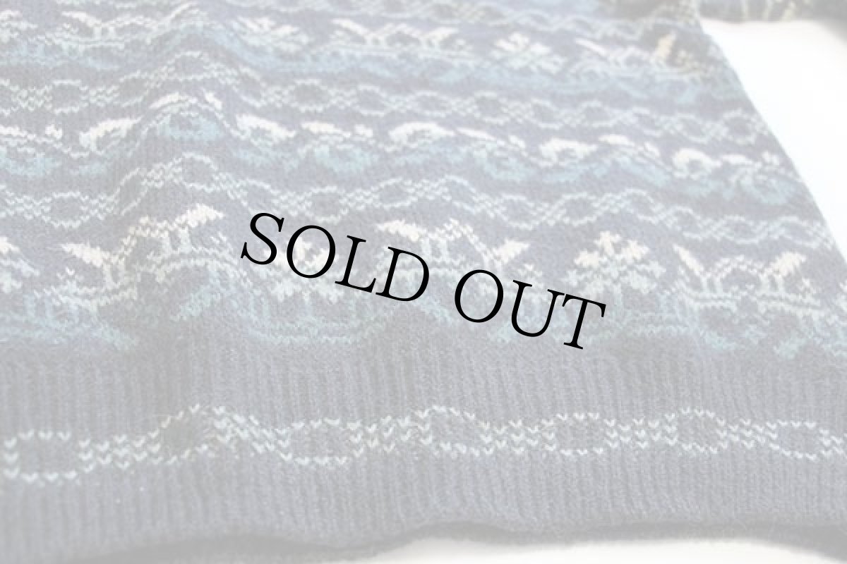 画像5: 90s イタリア製 CiAO ノルディック柄 アクリル×ウール×アルパカ×モヘヤニット セーター XL (5)