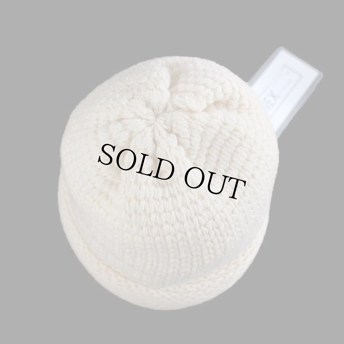 画像4: デッドストック★イタリア製 NEXOS ロール ローゲージ ウール ニットキャップ ナチュラル (4)