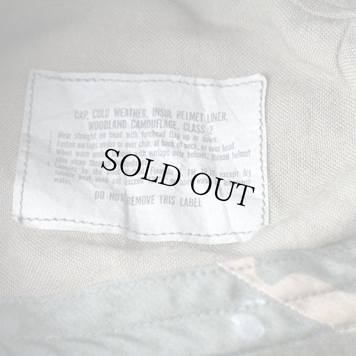 画像7: 90s 米軍 U.S.ARMY ウッドランドカモ ヘルメットライナー キャップ 7 1/4 (7)