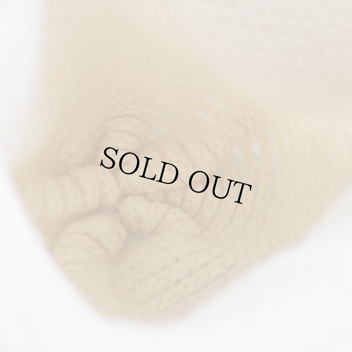 画像7: デッドストック★イタリア製 NEXOS ロール ローゲージ ウール ニットキャップ ナチュラル (7)