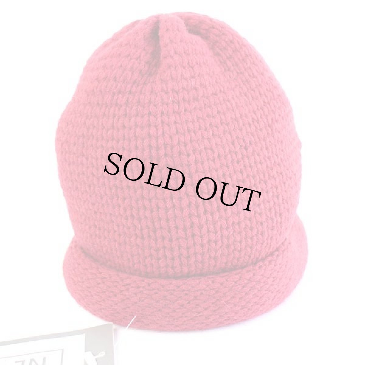 画像3: デッドストック★イタリア製 NEXOS ロール ローゲージ ウール ニットキャップ 濃赤 (3)