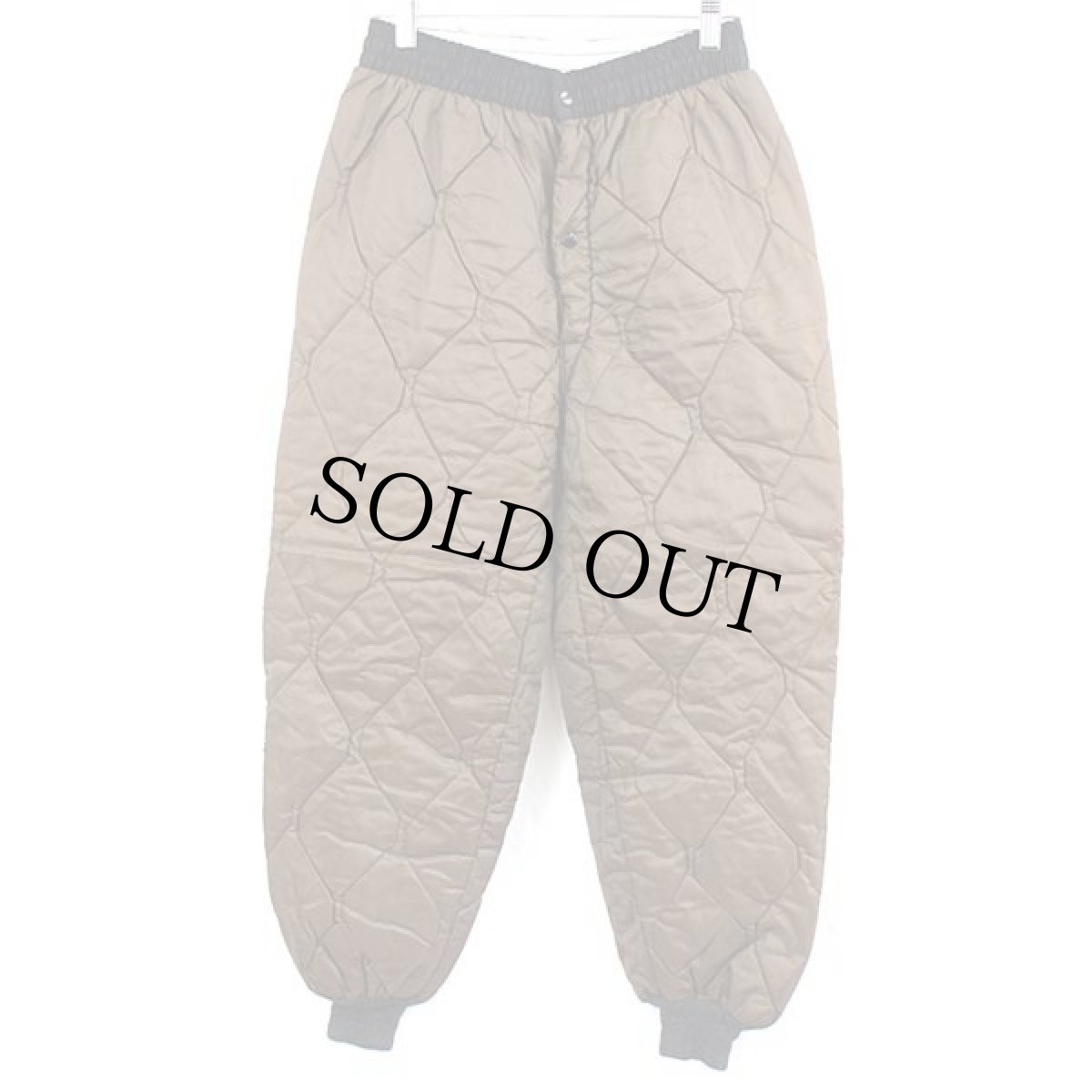 画像2: 80s UNKNOWN ナイロン キルティング ライナーパンツ 焦げ茶 (2)