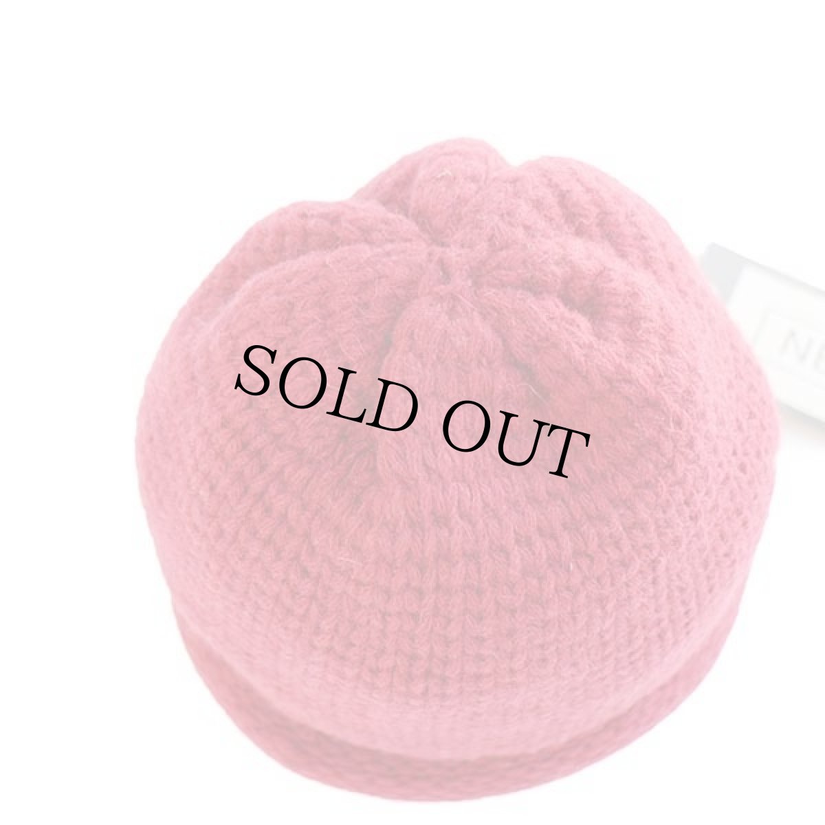 画像4: デッドストック★イタリア製 NEXOS ロール ローゲージ ウール ニットキャップ 濃赤 (4)