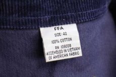 画像4: FFA OKLAHOMA チェーン刺繍&パッチ付き コットン コーデュロイ ファーマーズジャケット 紺 42 (4)