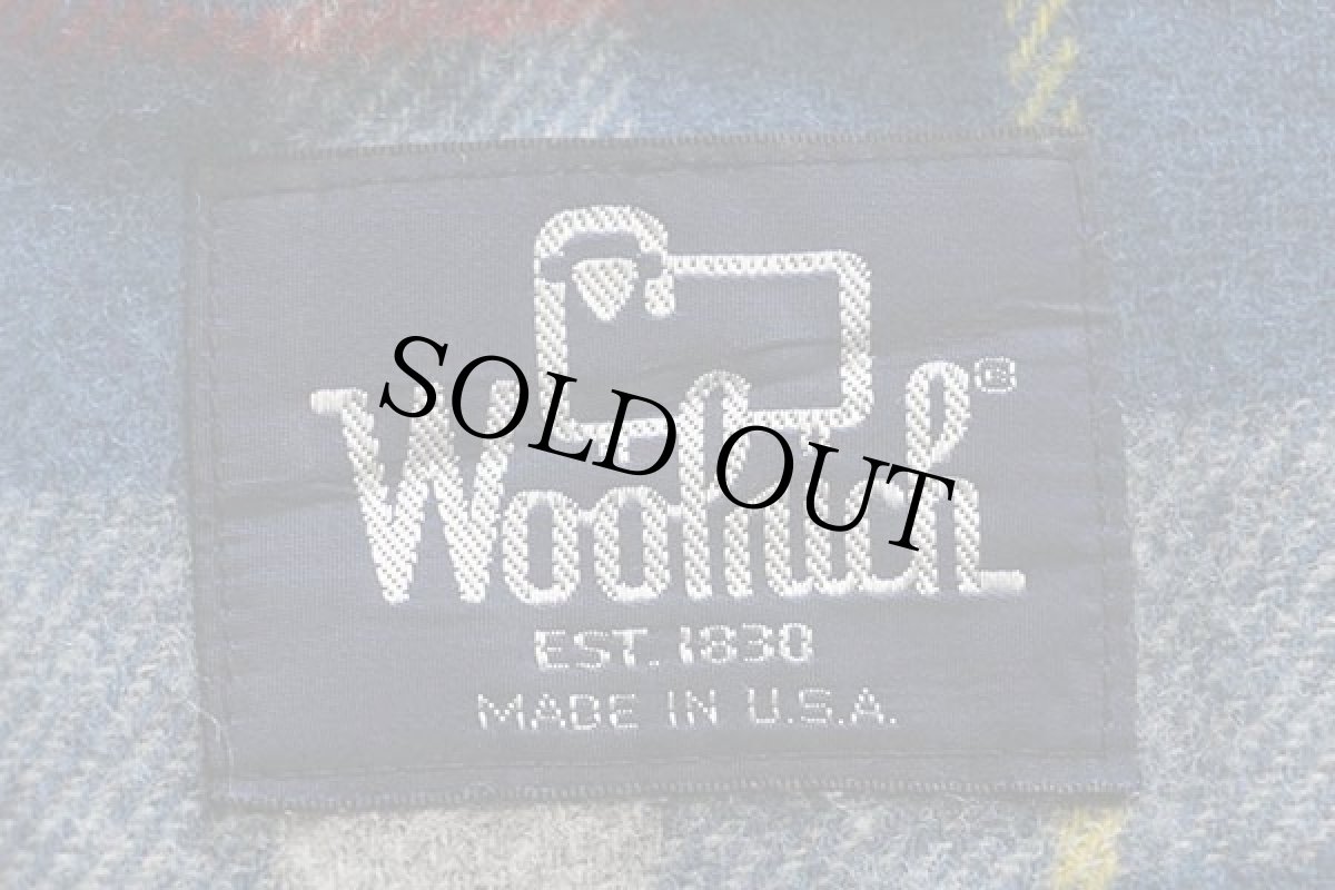 画像4: 80s Woolrichウールリッチ タータンチェック ウールライナー マウンテンパーカー 薄紺 (4)