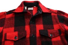 画像3: 70s L.L.Bean 筆記体タグ バッファローチェック ウールシャツ 赤×黒 M (3)