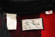 画像4: 70s L.L.Bean 筆記体タグ バッファローチェック ウールシャツ 赤×黒 M (4)
