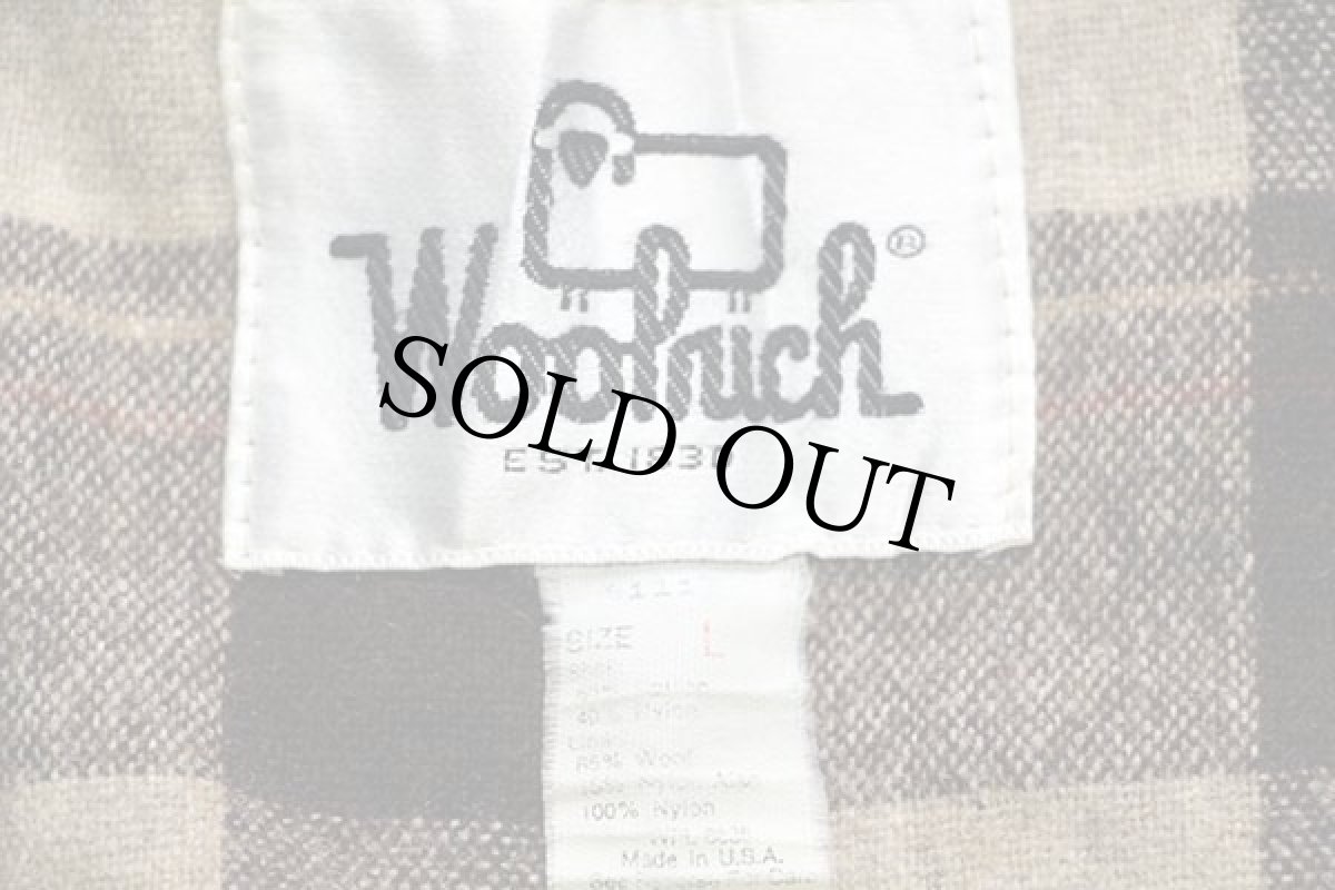 画像4: 70s USA製 Woolrichウールリッチ チェック ウールライナー マウンテンパーカー 焦げ茶 L (4)