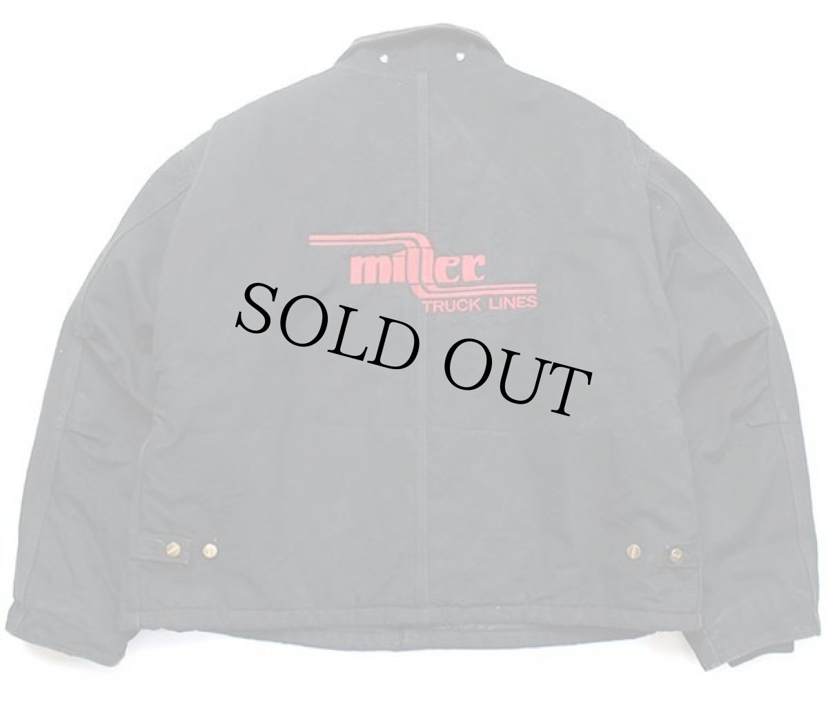 画像2: メキシコ製 carharttカーハート miller TRUCK LINES 刺繍 キルティングライナー ダック地 トラディショナルジャケット 黒 2XL★特大 (2)