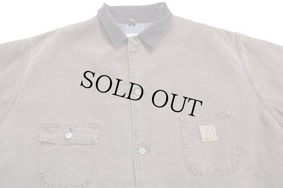 画像3: 00s USA製 carharttカーハート ブランケットライナー ダック地 チョアコート カバーオール 焦げ茶 3XL★特大 (3)