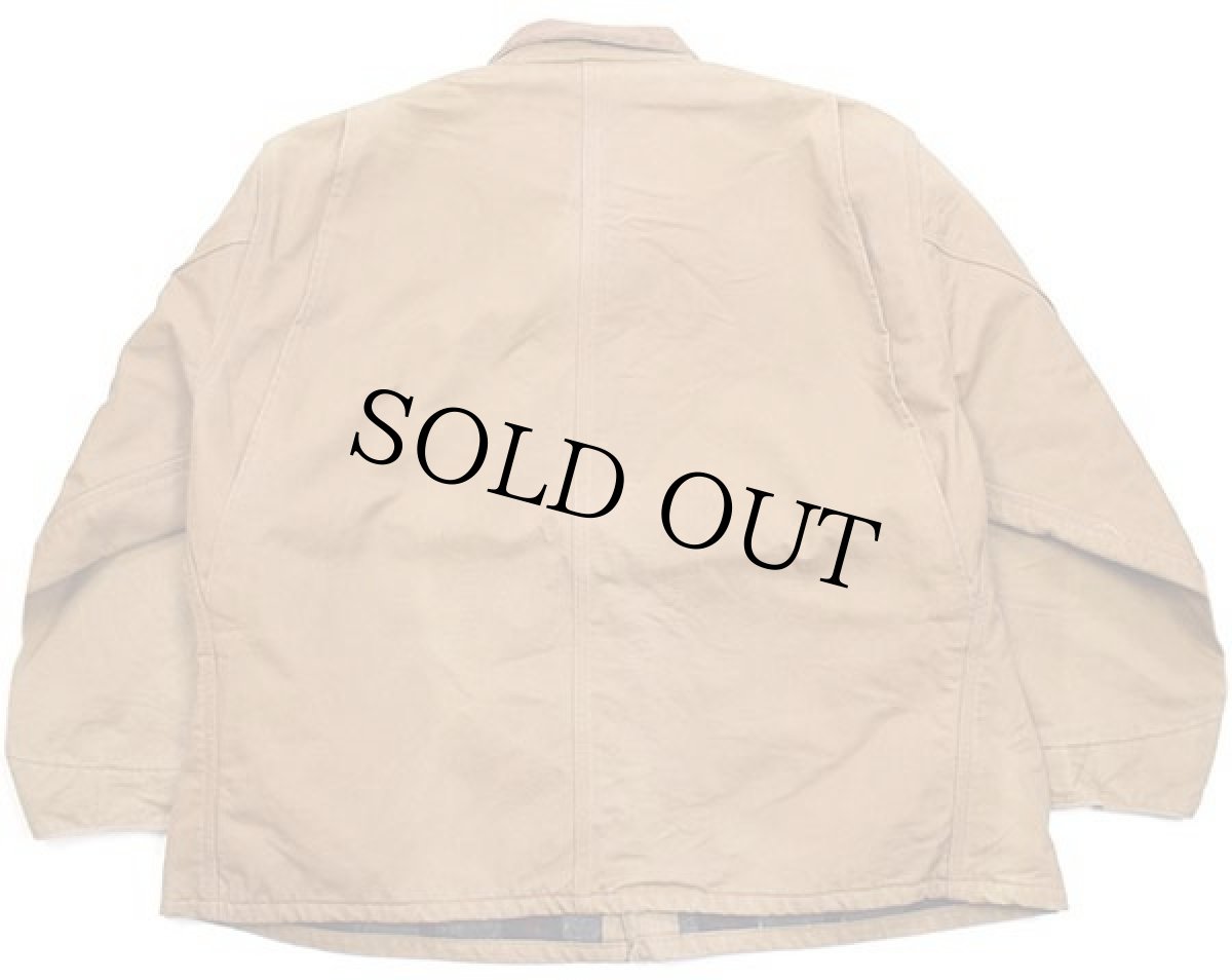 画像2: 00s USA製 carharttカーハート ブランケットライナー ダック地 チョアコート カバーオール 茶 フェード 56★特大 (2)