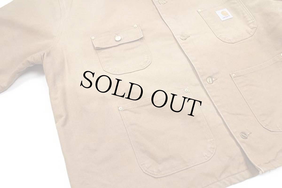 画像4: 00s USA製 carharttカーハート ブランケットライナー ダック地 チョアコート カバーオール 茶 フェード 56★特大 (4)