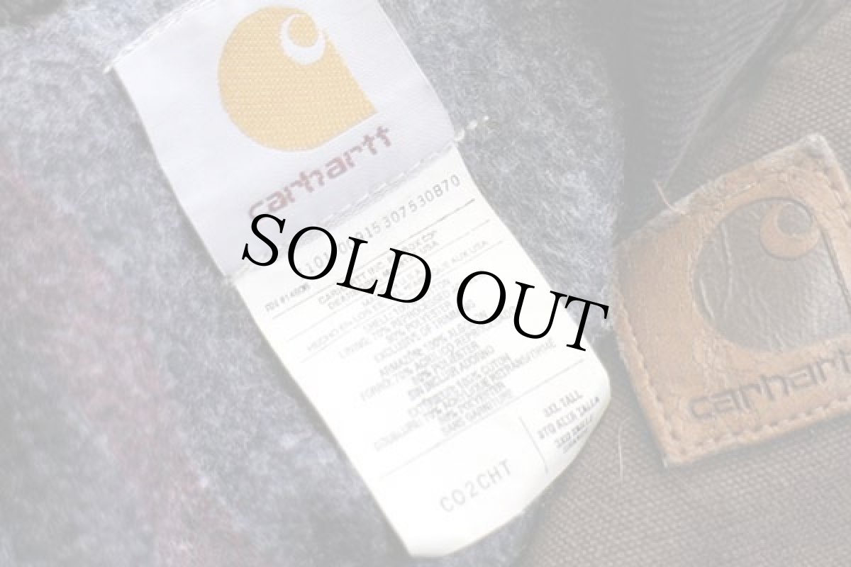 画像4: 00s USA製 carharttカーハート ブランケットライナー ダック地 チョアコート カバーオール 焦げ茶 3XL★特大 (4)