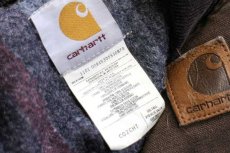 画像4: 00s USA製 carharttカーハート ブランケットライナー ダック地 チョアコート カバーオール 焦げ茶 3XL★特大 (4)
