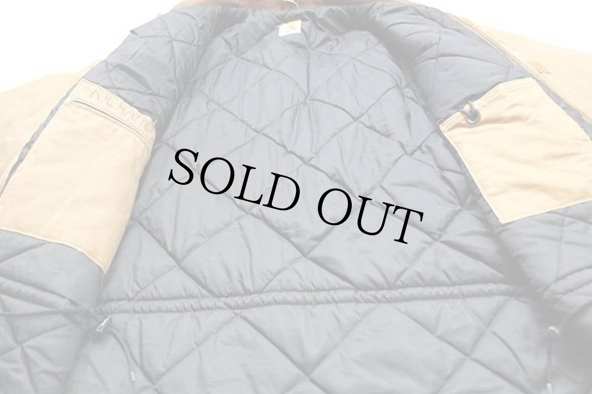 画像5: carharttカーハート キルティングライナー ダック地 トラディショナルコート 茶★特大 (5)