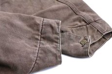 画像6: 00s USA製 carharttカーハート ブランケットライナー ダック地 チョアコート カバーオール 焦げ茶 3XL★特大 (6)