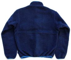 画像2: 90s USA製 patagoniaパタゴニア グリセード リバーシブル フリースジャケット 紺×紫 S (2)