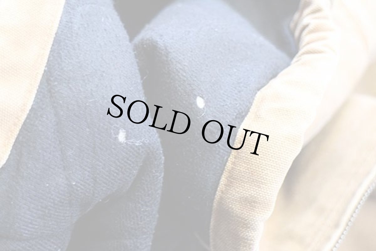 画像9: 00s メキシコ製 carharttカーハート キルティングライナー ダック地 アクティブジャケット パーカー 茶 ボーイズXL (9)