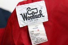 画像4: 70s USA製 Woolrichウールリッチ ツートン 切り替え スタンドカラー ジャケット 紺×赤 M (4)