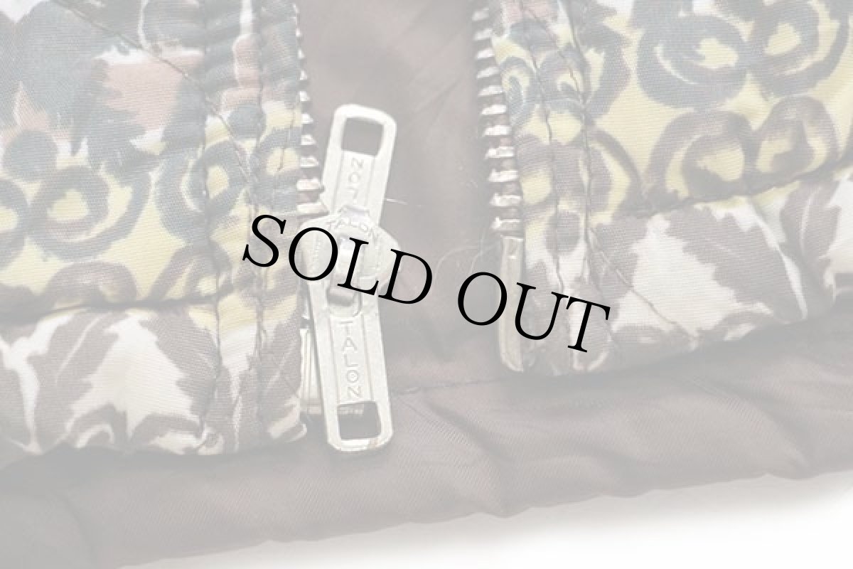 画像5: 60s White Stag 総柄×無地 リバーシブル ナイロン キルティングジャケット (5)