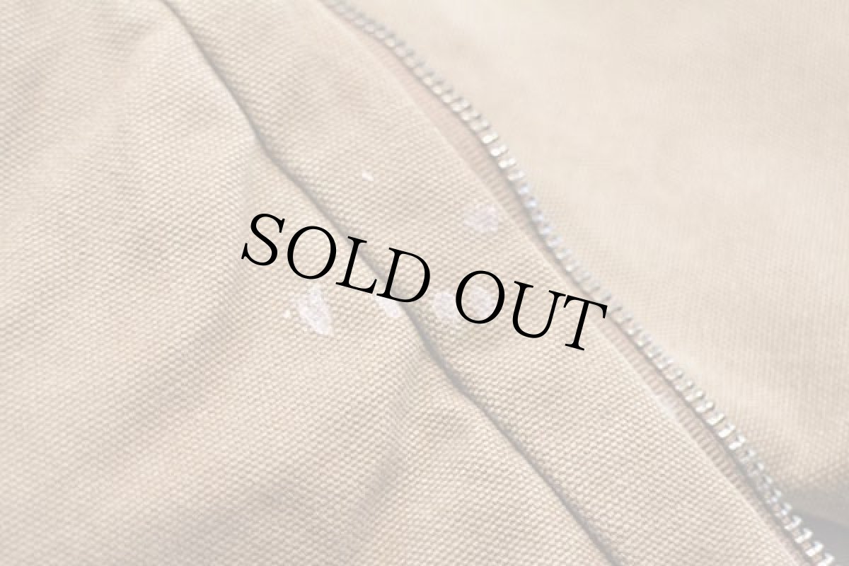 画像7: メキシコ製 carharttカーハート キルティングライナー ダック地 アクティブジャケット パーカー 茶 W-S (7)