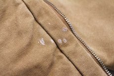 画像7: メキシコ製 carharttカーハート キルティングライナー ダック地 アクティブジャケット パーカー 茶 W-S (7)