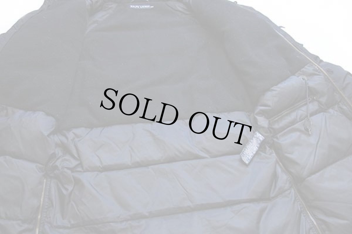 画像5: ラルフローレン N-3Bタイプ コヨーテファー フリースライナー ロング ダウンコート 黒 M (5)