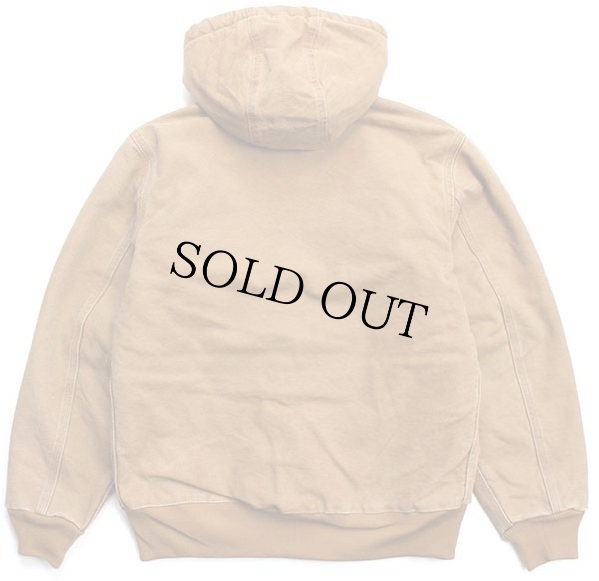 画像2: メキシコ製 carharttカーハート キルティングライナー ダック地 アクティブジャケット パーカー 茶 W-S (2)