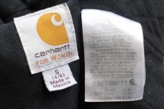 画像4: メキシコ製 carharttカーハート キルティングライナー ダック地 アクティブジャケット パーカー 茶 W-S (4)