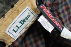 画像4: 90s L.L.Bean チェック PRIMALOFTプリマロフト 中綿入りライナー付き ダック地 フィールドコート 茶 XL★ジャケット (4)