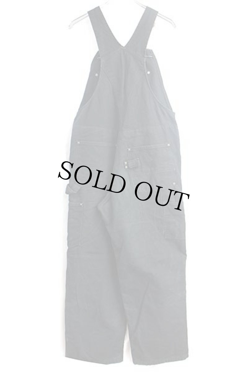 画像3: 00s メキシコ製 carharttカーハート キルティングライナー ダック地 ダブルニー オーバーオール 黒 w34 L30 (3)