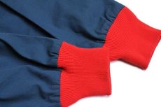 画像6: 70s USA製 Woolrichウールリッチ ツートン 切り替え スタンドカラー ジャケット 紺×赤 M (6)