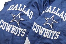 画像5: 90s STARTERスターター NFL DALLAS COWBOYS 刺繍&レタードパッチ付き キルティングライナー ナイロンパーカー 紺 XXXXL★特大 (5)