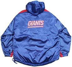 画像2: 90s Reebokリーボック NFL GIANTS 刺繍 リバーシブル プルオーバー ナイロン×フリース パーカー XL (2)