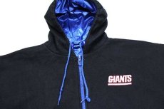 画像8: 90s Reebokリーボック NFL GIANTS 刺繍 リバーシブル プルオーバー ナイロン×フリース パーカー XL (8)