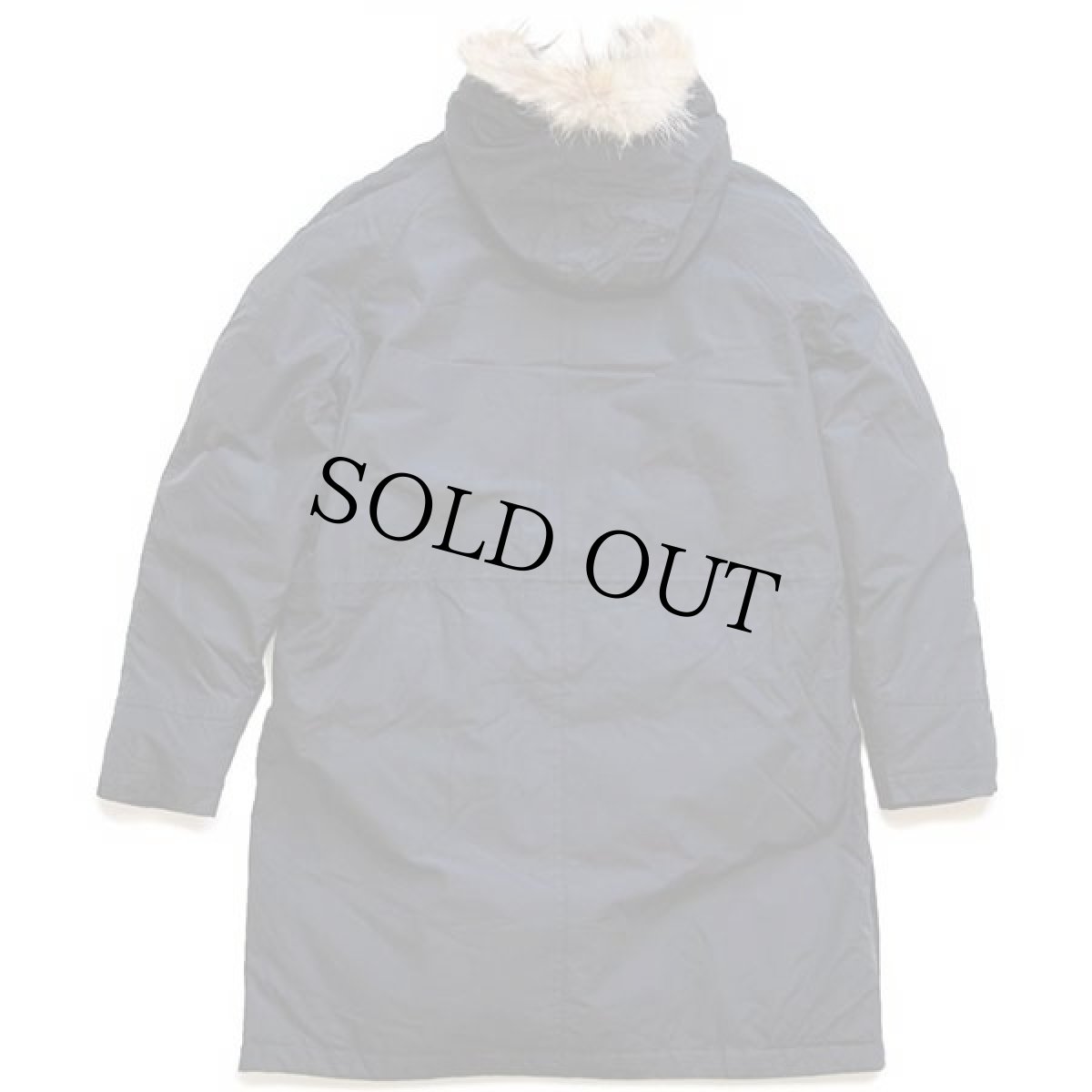 画像2: ラルフローレン N-3Bタイプ コヨーテファー フリースライナー ロング ダウンコート 黒 M (2)