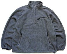 画像1: 90s L.L.Bean ハーフジップ プルオーバー フリース グレー (1)