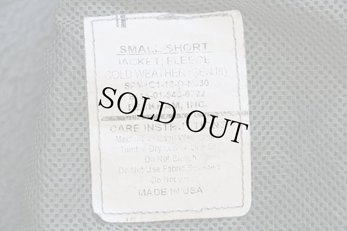 画像4: 13 USA製 米軍 U.S.ARMY パッチ付き ECWCS GEN3 LEVEL3 POLARTEC フリースジャケット フォリアージグリーン S-S (4)